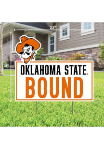 Oklahoma State Cowboys School Bound Yard Sign - White