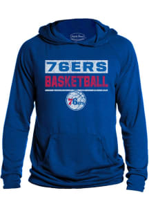 Philadelphia 76ers Mens Blue Game Time Long Sleeve Lightweight Hoodie