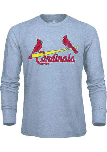 St Louis Cardinals Light Blue Wordmark Long Sleeve Fashion T Shirt