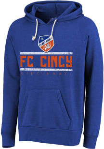 FC Cincinnati Mens Blue Sideline Long Sleeve Lightweight Hoodie