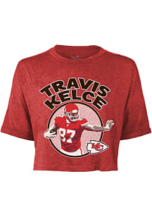 Travis Kelce Kansas City Chiefs Womens Red Player Player T-Shirt