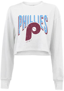 Philadelphia Phillies Womens White Minerva LS Tee