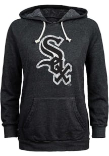 Chicago White Sox Womens Black Triblend Hooded Sweatshirt