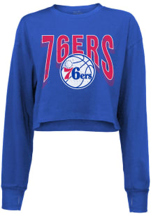 Philadelphia 76ers Womens Blue Minerva LS Tee