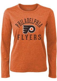 Philadelphia Flyers Womens Orange Field Goal LS Tee