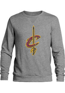 Cleveland Cavaliers Mens Grey PRIMARY Long Sleeve Fashion Sweatshirt