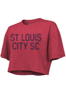 St Louis City SC Womens Red Dubline Short Sleeve T-Shirt