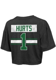 Jalen Hurts Philadelphia Eagles Womens Black Boxy Player T-Shirt