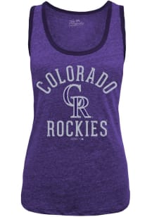 Colorado Rockies Womens Purple Goal Tank Top
