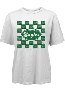 Philadelphia Eagles Womens White Checkered Short Sleeve T-Shirt
