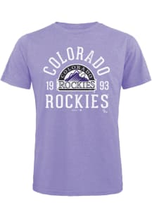 Colorado Rockies Lavender Ball Hog Short Sleeve Fashion T Shirt