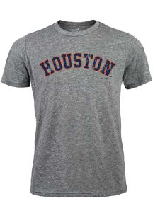 Houston Astros Grey Road Wordmark Short Sleeve Fashion T Shirt