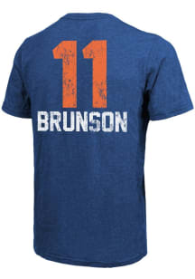 Jalen Brunson New York Knicks Blue Aldo Name Number Short Sleeve Fashion Player T Shirt
