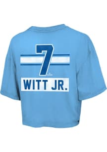 Bobby Witt Jr Kansas City Royals Womens Light Blue Cotton Player T-Shirt