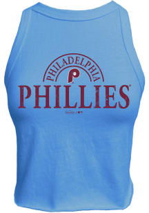 Philadelphia Phillies Womens Light Blue Curveball Tank Top