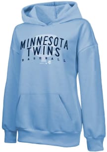Minnesota Twins Womens Light Blue Arch Baseball Hooded Sweatshirt
