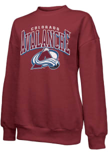Colorado Avalanche Womens Maroon Vintage Oversized Crew Sweatshirt