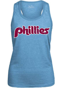 Philadelphia Phillies Womens Light Blue Triblend Tank Top