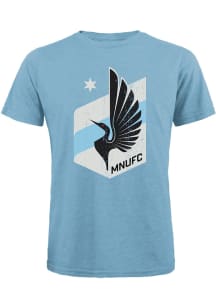 Minnesota United FC Light Blue Primary Logo Short Sleeve Fashion T Shirt