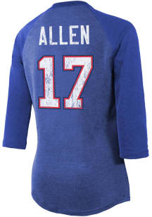 Josh Allen Buffalo Bills Womens Blue Triblend Long Sleeve Player T Shirt