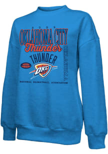 Oklahoma City Thunder Womens Blue Oversized Crew Sweatshirt