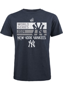 New York Yankees Navy Blue 2024 World Series Participant Front Line Short Sleeve Fashion T Shirt