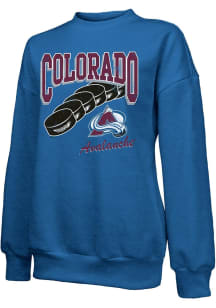 Colorado Avalanche Womens Blue Oversized Crew Sweatshirt