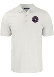 Cutter and Buck Inter Miami CF White Pike Symmetry Big and Tall Polo