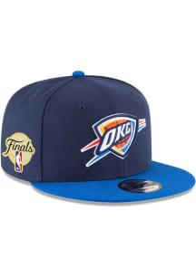 New Era Oklahoma City Thunder Navy Blue 2025 NBA Finals Series Side Patch 2T 9FIFTY Mens Snapback..