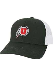 Legacy Utah Utes Mid Pro Snap Trucker Adjustable Hat - Black