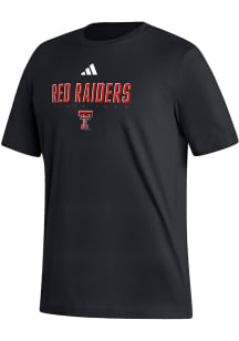Adidas Texas Tech Red Raiders Black Heat Seal Fresh Short Sleeve T Shirt