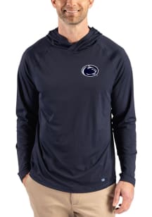Cutter and Buck Penn State Nittany Lions Mens Navy Blue Prospect Eco Big and Tall Hooded Sweatshir..
