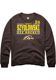 Garrett Szydlowski Western Michigan Broncos Mens Brown NIL Stacked Box Player Crew