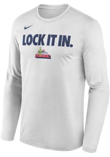 Nike Arizona Wildcats White Basketball Postseason Bench Long Sleeve T-Shirt