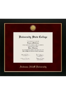 Alabama A&M Bulldogs Medallion Manchester Diploma Frame - Maroon