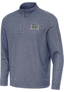 Antigua Drexel Dragons Mens Navy Blue Subtle Long Sleeve Qtr Zip Pullover