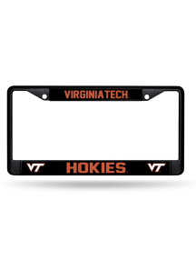 Virginia Tech Hokies Black Chrome License Plate Frame - Black