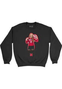 Olivia Mauch Nebraska Cornhuskers Mens Black Portrait Crew Player Crew