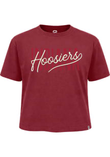 Summit Sportswear Indiana Hoosiers Womens Crimson Pigment Dyed Short Sleeve T-Shirt