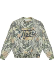 B-Unlimited Missouri Tigers Mens Green Faded Varsity Letter Long Sleeve Crew Sweatshirt