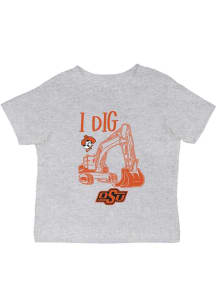 Vive La Fete Oklahoma State Cowboys Infant Excavator Short Sleeve T-Shirt Grey