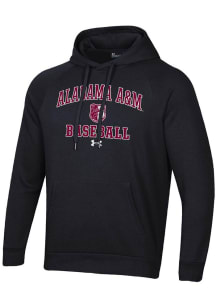Under Armour Alabama A&M Bulldogs Mens Black Baseball Rival Long Sleeve Hoodie