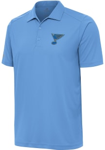 Antigua St Louis Blues Mens Light Blue Tribute Short Sleeve Polo