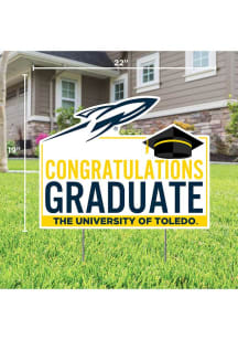 Toledo Rockets Grad Yard Sign - White