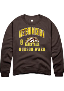 Hudson Ward Western Michigan Broncos Mens Brown NIL Arch Logo Player Crew