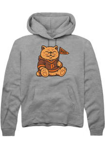 Summit Sportswear Ohio Mens Grey Pudge Bear Long Sleeve Hoodie