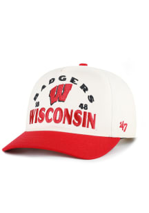 47 Wisconsin Badgers Arcitext Hitch RF Adjustable Hat - Natural