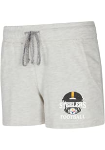 Concepts Sport Pittsburgh Steelers Womens Oatmeal Mainstream Shorts