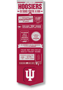 Indiana Hoosiers Wall Art Sign - Red