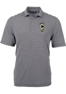 Cutter and Buck Columbus Crew Black Virtue Eco Pique Stripe Big and Tall Polo